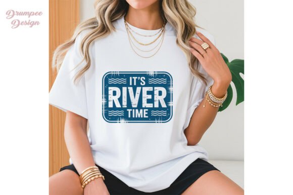 Download It's River Time Distressed Sign PNG - River Collection
