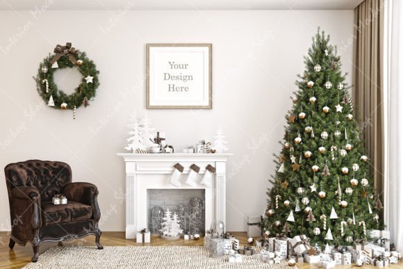 Download Mockup in Interior Christmas - 1326 - Mockup in interior Collection